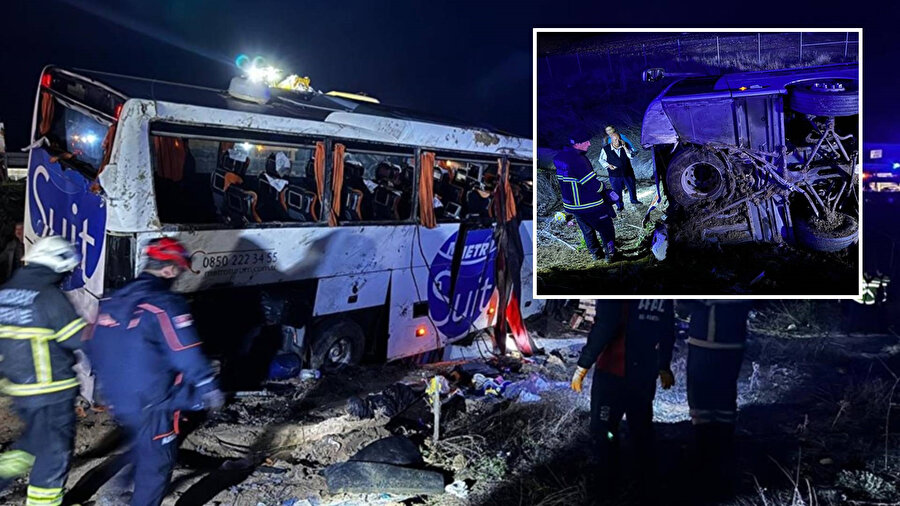 ​Aksaray'da yolcu otobüsü devrildi: 2 kişi hayatını kaybetti, 34 kişi yaralandı