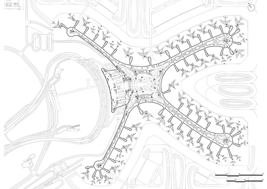 Abu Dabi Uluslararası A Terminali Planı. 