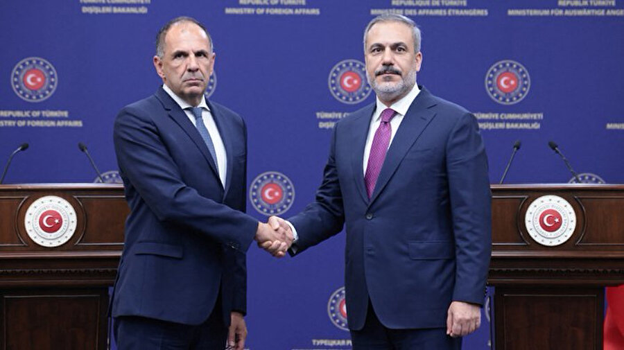 Dışişleri Bakanı Hakan Fidan ve Yunan mevkidaşı Yorgos Yerapetritis