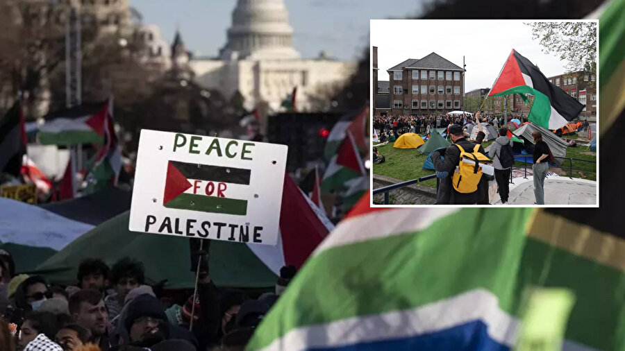 ​ABD'de Filistin'e destek gösterilerinde 50 profesör gözaltına alındı