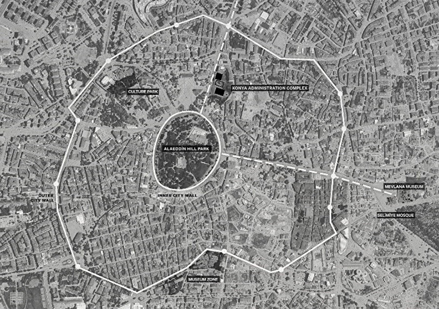 Konya Yönetim Kompleksi Maps Site Planı.
