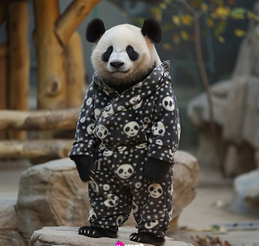 Hayvanlar pijama giyseydi