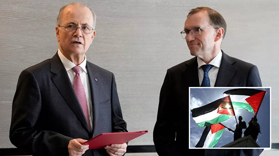 Norveç Dışişleri Bakanı Espen Barth Eide ile Filistin Başbakanı ve Dışişleri Bakanı Muhammed Mustafa