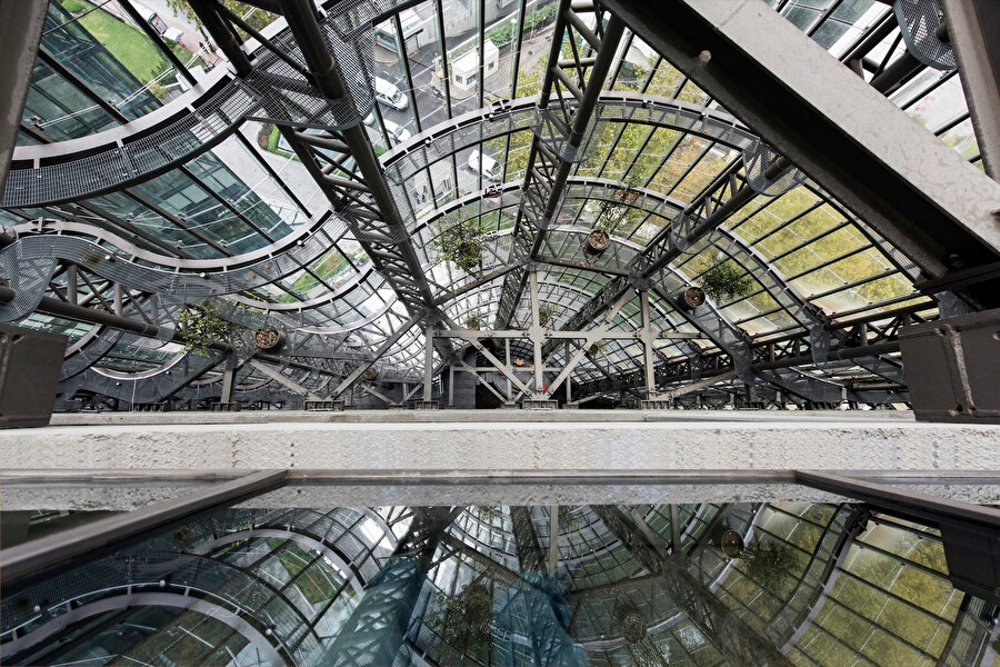 Maslak No.1, iç mekândan cephe görünüşü. Fotoğraf: (Thomas Mayer)