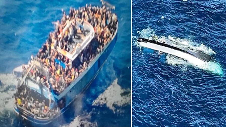 Yemen açıklarında seyreden göçmen taşıyan tekne alabora oldu.