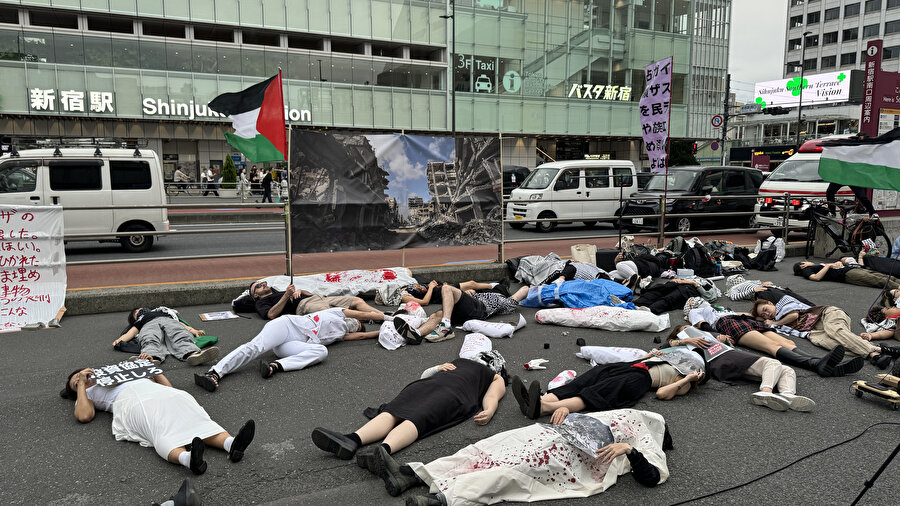 Japonya’da Gazze eylemi