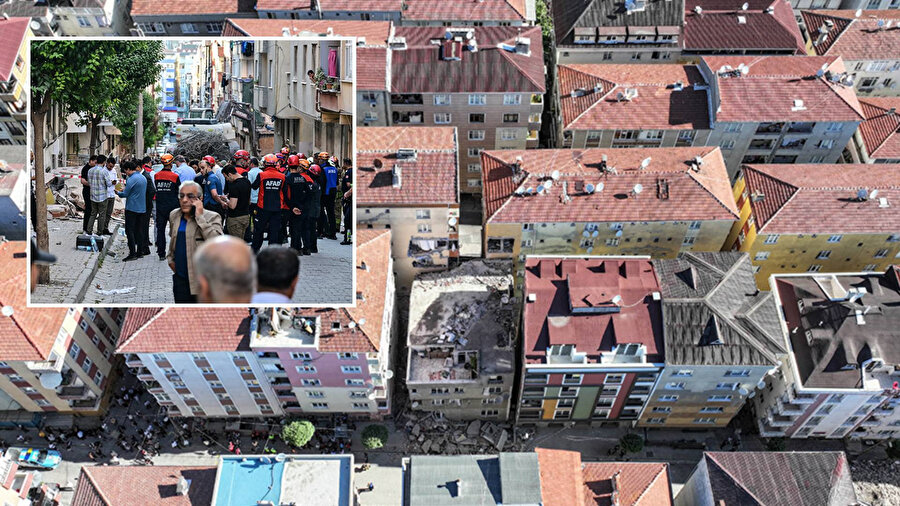 Bahçelievler’de bina çöktü.