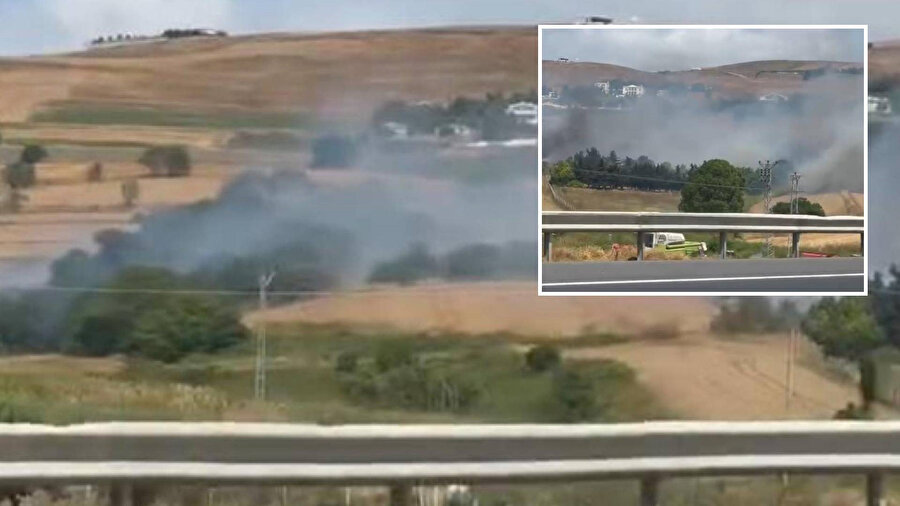 Silivri'de anız yangın çıktı.