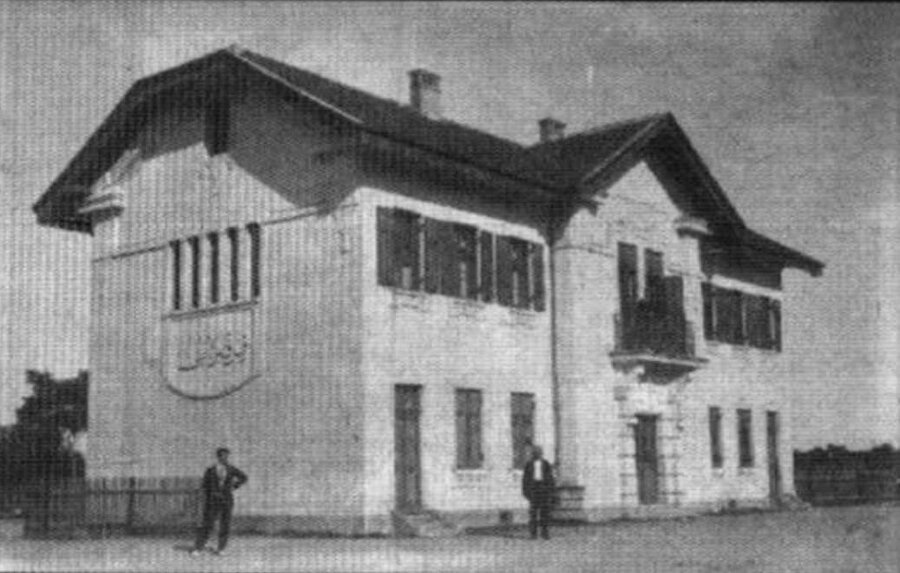 Kırklareli Gar Binası’nın ilk fotoğrafı. Fotoğraf: Hasan Çalıkuşu Arşivi, 1912.