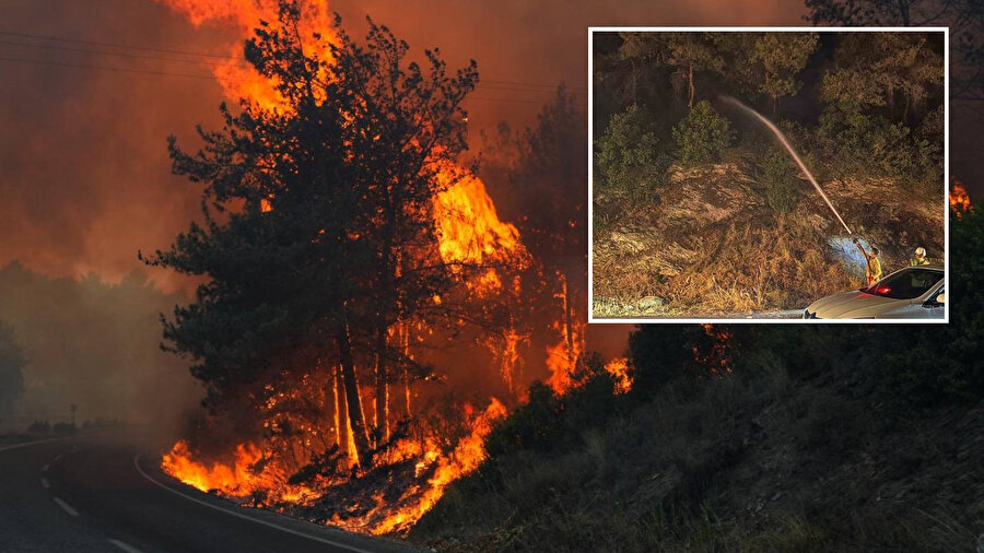 İzmir yangını Aydın'a sıçradı.