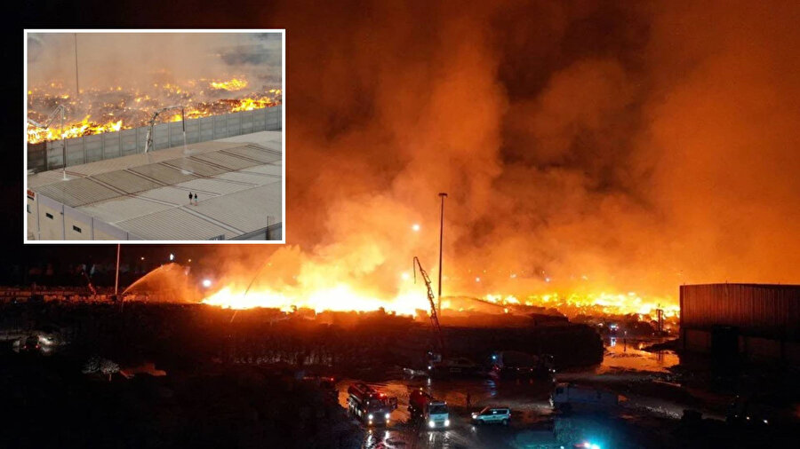 Aydın kağıt fabrikasındaki yangın söndürülemiyor