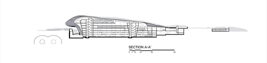 Dongdaemun Design Plaza A-A kesiti.