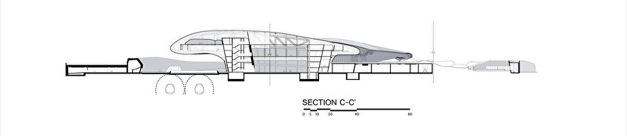 Dongdaemun Design Plaza C-C kesiti. 