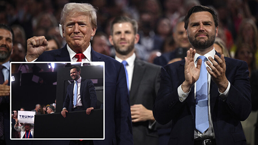  Donald Trump ve Cumhuriyetçi Ohio Senatörü James David Vance 