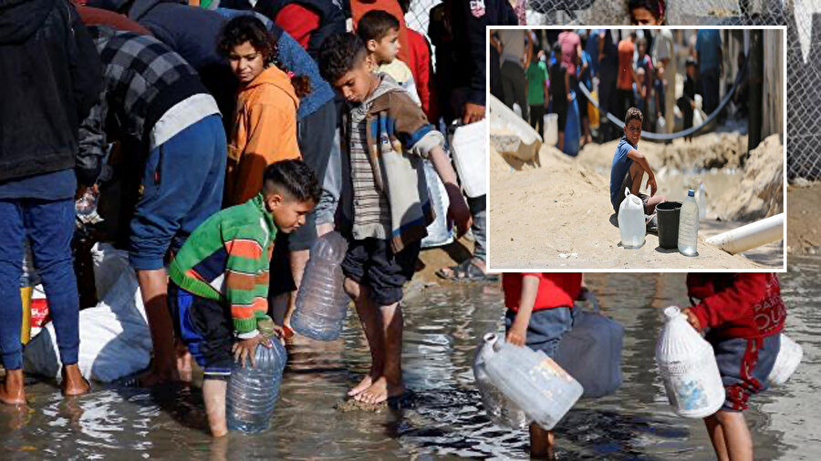 İsrail, Refah kentinin su kaynaklarının yüzde 40'ını yok etti.
