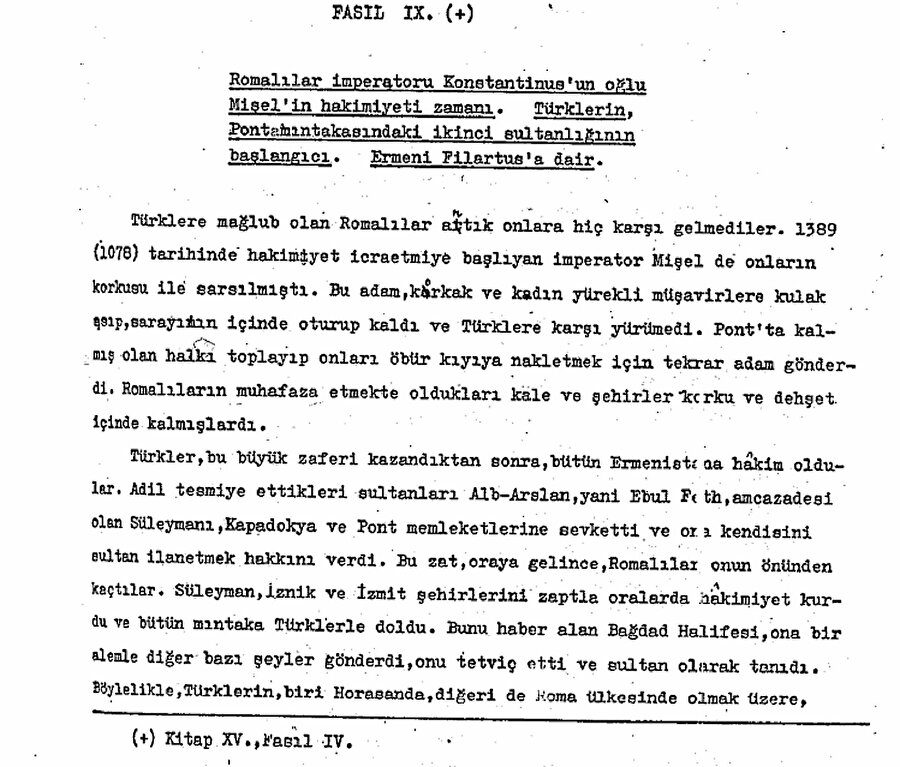 Bizans, Ermeni ve Süryani Kronikleri Türklerin Anadolu'yu fethini anlatıyor.