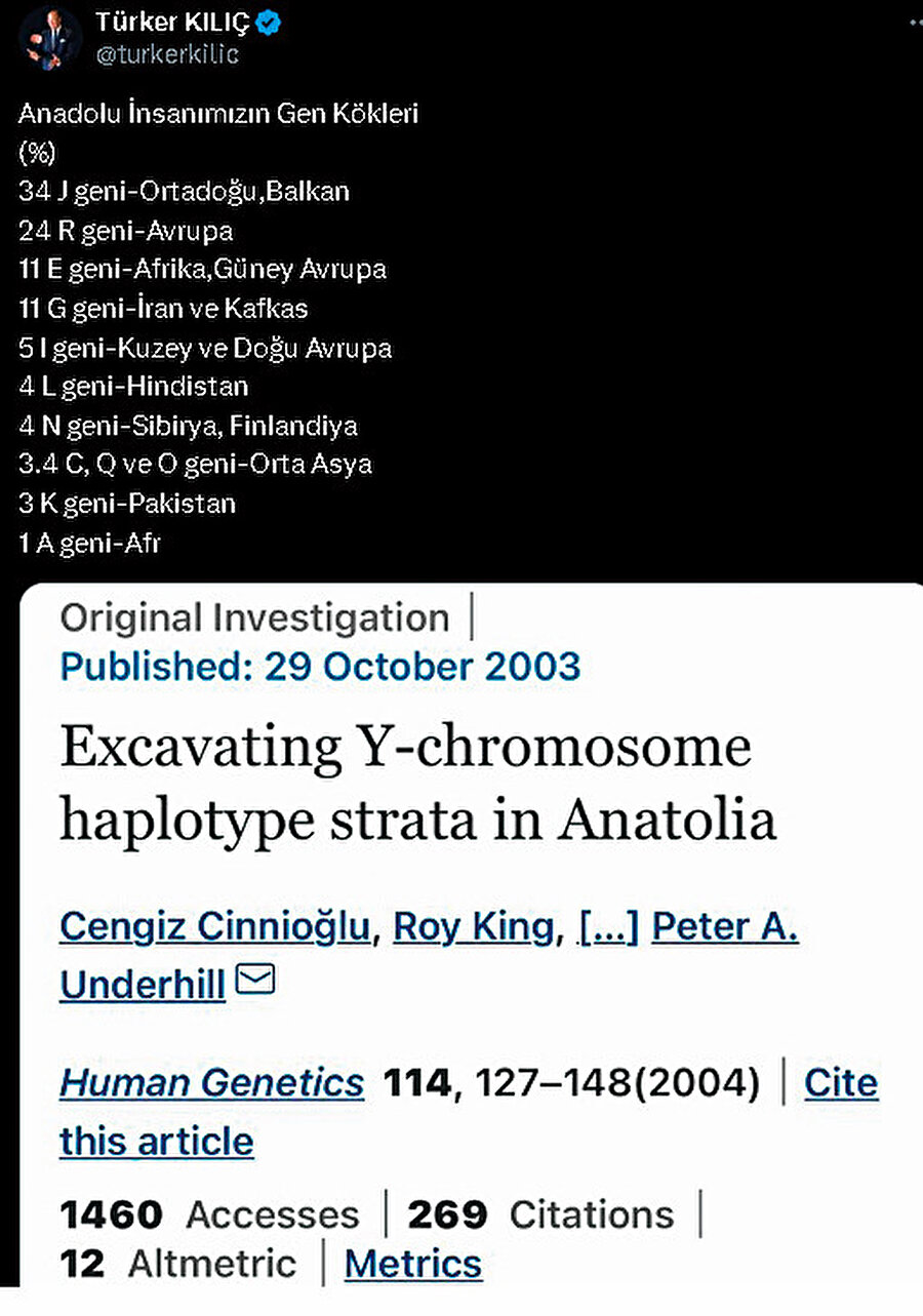 Cinnioğlu’nun genetik araştırması Türkleri aldatıyor.