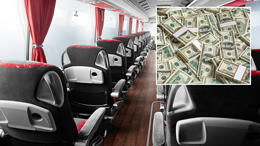 Gümrük görevlileri fark etti: Otobüs koltuğunun altından yüz binlerce dolar çıktı