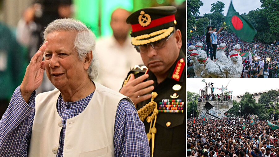 Bangladeş’te geçici hükümetin lideri olmayı kabul eden Muhammed Yunus, Grameen Bankası’nı kurması ve milyonlarca insanın yoksulluktan kurtulmasına yardımcı olan mikro kredi girişimine öncülük etmesi nedeniyle 2006 yılında Nobel Barış Ödülü’ne layık görülmüştü.