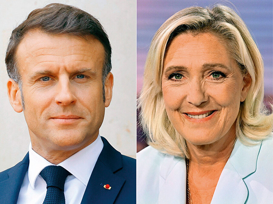 Macron, Le Pen.