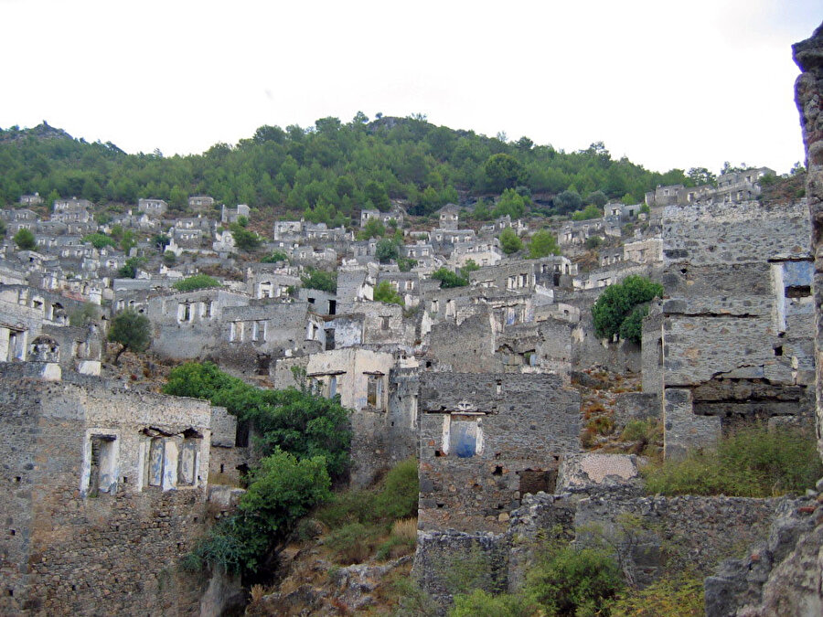 Kayaköy’de yerleşim dokusu. 