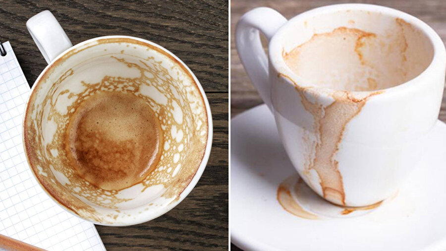 Kupalardan kahve lekesini çıkartıyoruz!