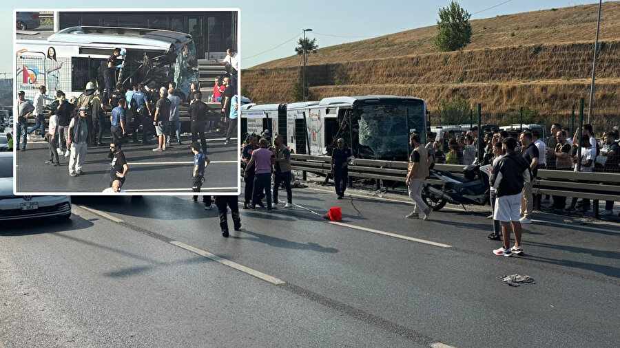 Küçükçekmece'de metrobüs kazası