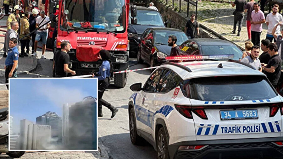 Şişli'de plazada yangın çıktı.