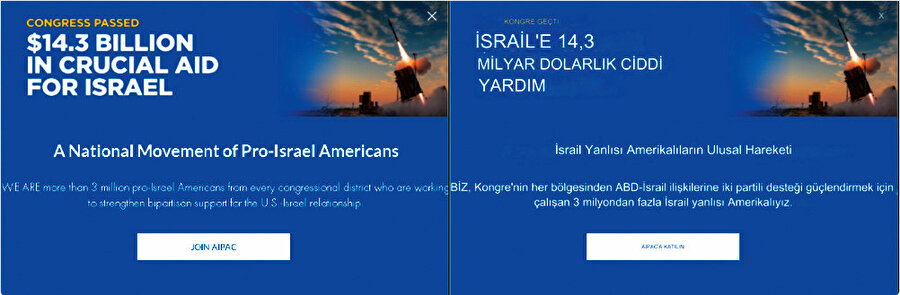 AIPAC Siyasi Eylem Komitesi her iki partiye de kapısı açık, İsrail yanlısı bir komitedir.