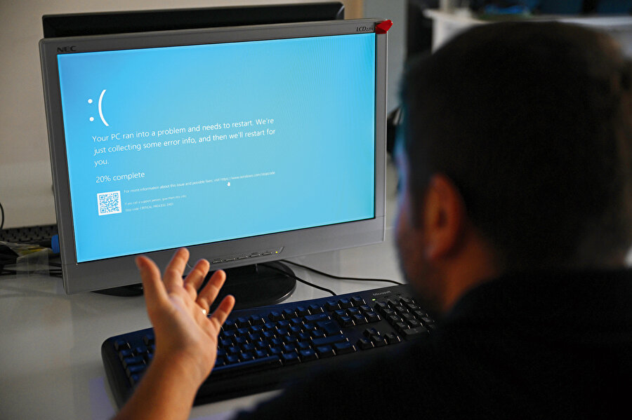 Skandalın adı Microsoft Windows işlem sisteminin mavi ekranı.