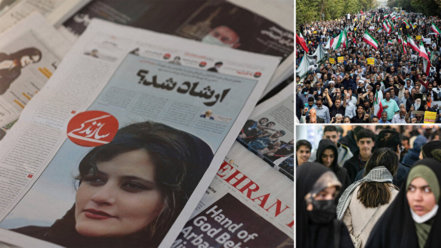 İran'da zorunlu başörtüsü kuralını ihlal gerekçesiyle gözaltına alınan Emini'nin polis nezaretinde hayatını kaybetmesi üzerine patlak veren gösteriler, Tahran yönetiminin 1979'daki devrimden bu yana karşılaştığı en büyük zorluklardan biri oldu.