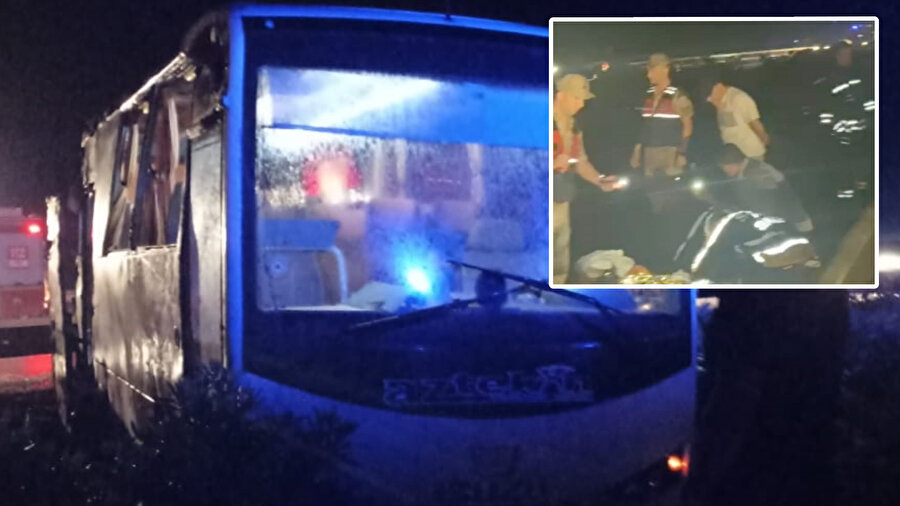 Gaziantep’te tur otobüsünün devrilmesi sonucu 20 kişi yaralandı