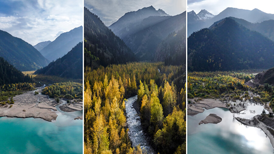 Kazakistan'ın popüler destinasyonu &quot;Issık Gölü&quot; yılın her ayında ziyaretçileri ağırlıyor