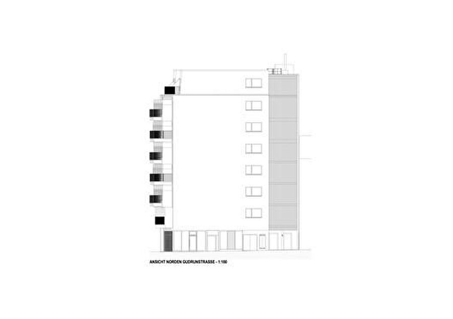 Gudrunstraße Apartments sağ görünüş.