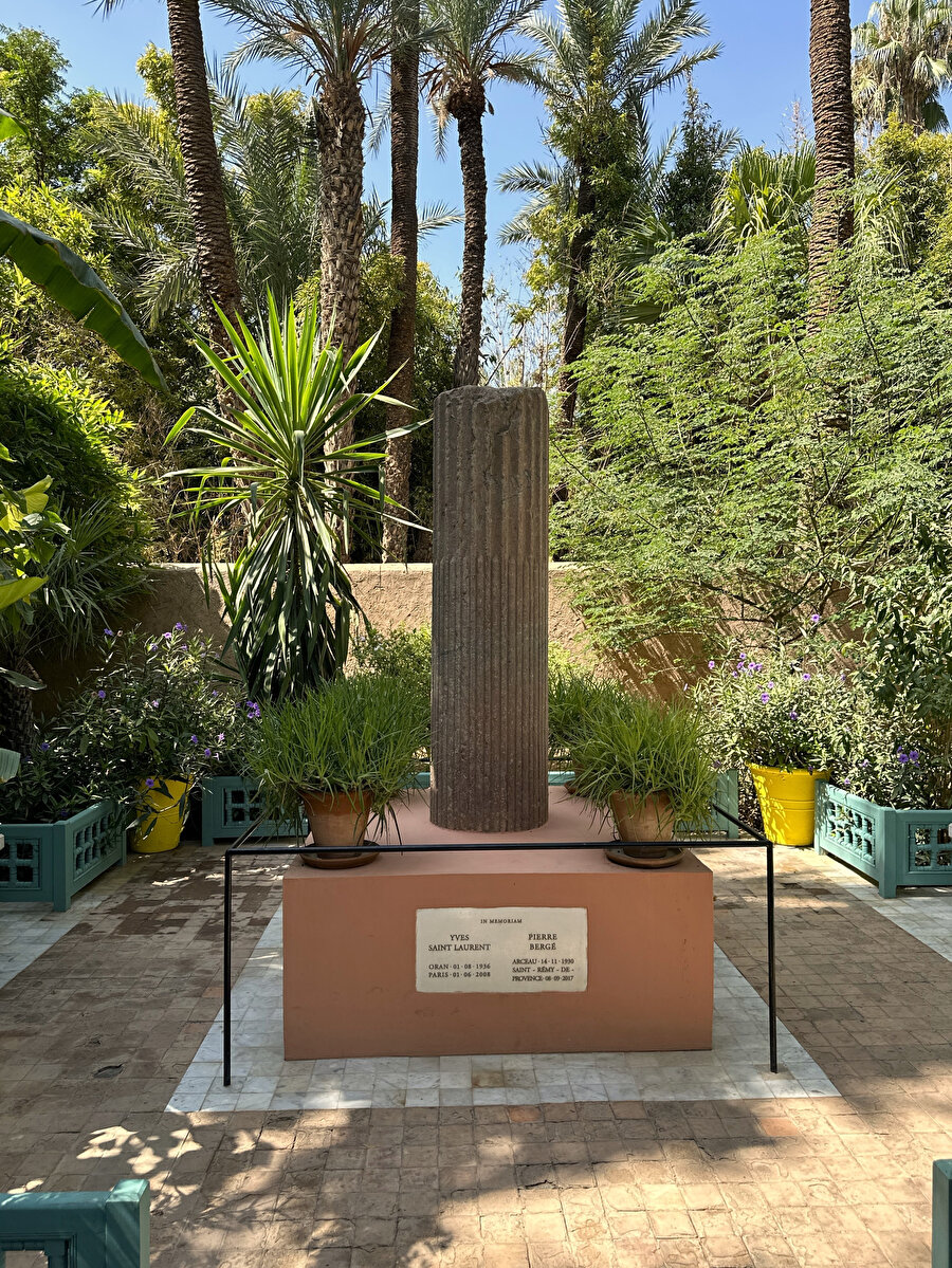 Jardin Majorelle, Yves Saint Laurent anıtı. Fotoğraf: Uluç Algan 