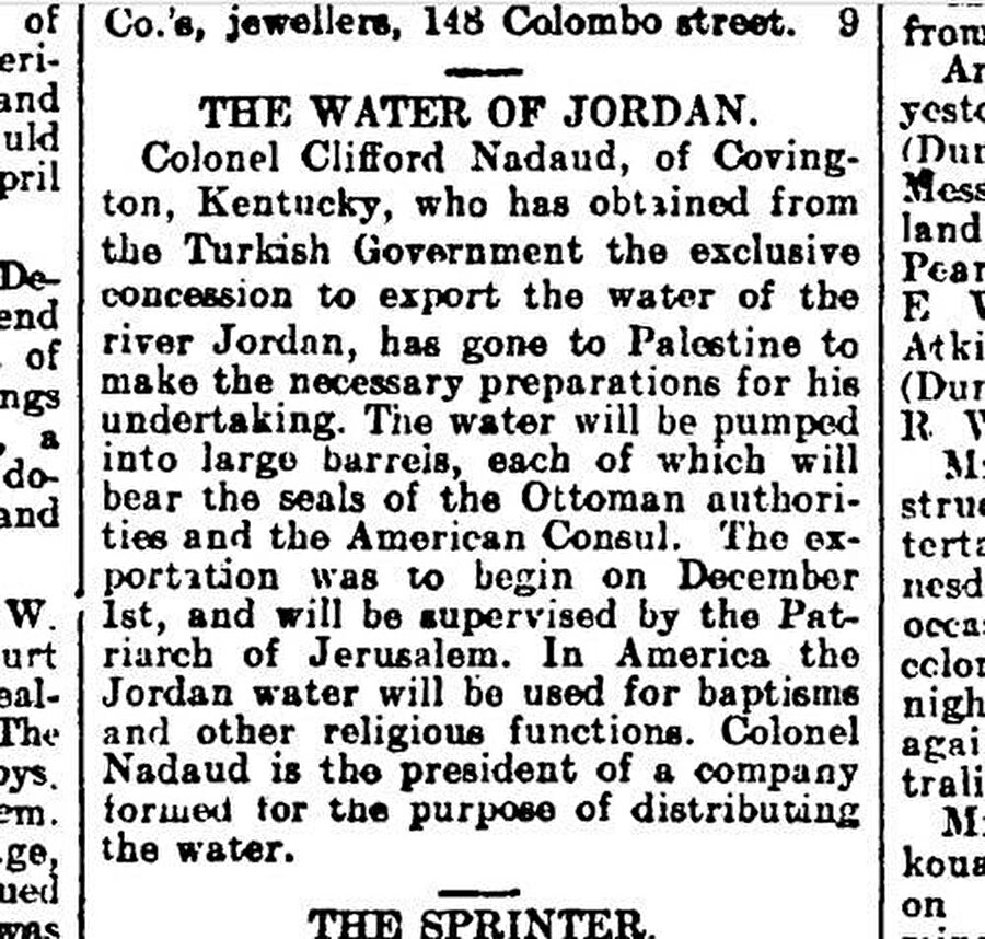 Yeni Zelanda gazetesinin 21 Aralık 1906 tarihli haberi.
