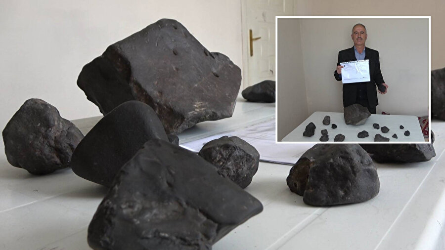 Çiftçi Hıyasettin Senem'in bulduğu taşların göktaşı olduğu tespit edildi.