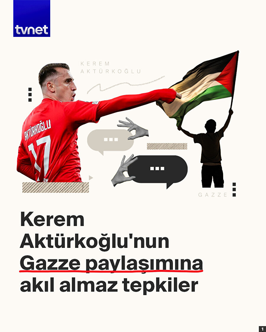 Kerem Aktürkoğlu'nun Gazze paylaşımına akıl almaz tepkiler