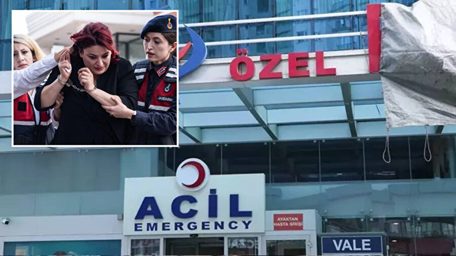 Esenyurt'taki Reyap Hastanesi'nin tabelası görevliler tarafından branda ile örtüldü.