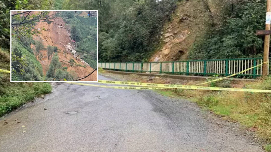 Rize'de heyelan: 2 ev toprak altında kaldı