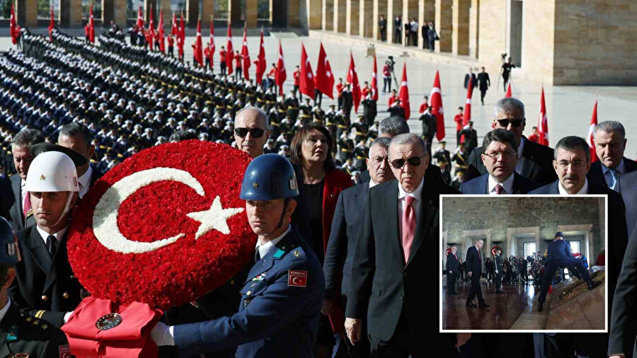 Cumhurbaşkanı Erdoğan 29 Ekim Cumhuriyet Bayramı için Anıtkabir'e ziyarette bulundu.