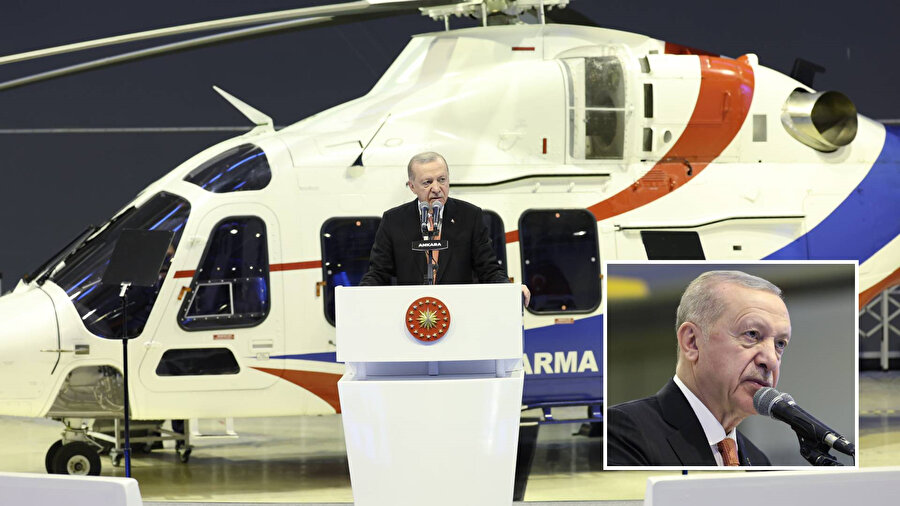 Cumhurbaşkanı Erdoğan GÖKBEY'in teslim töreni için TUSAŞ'ta