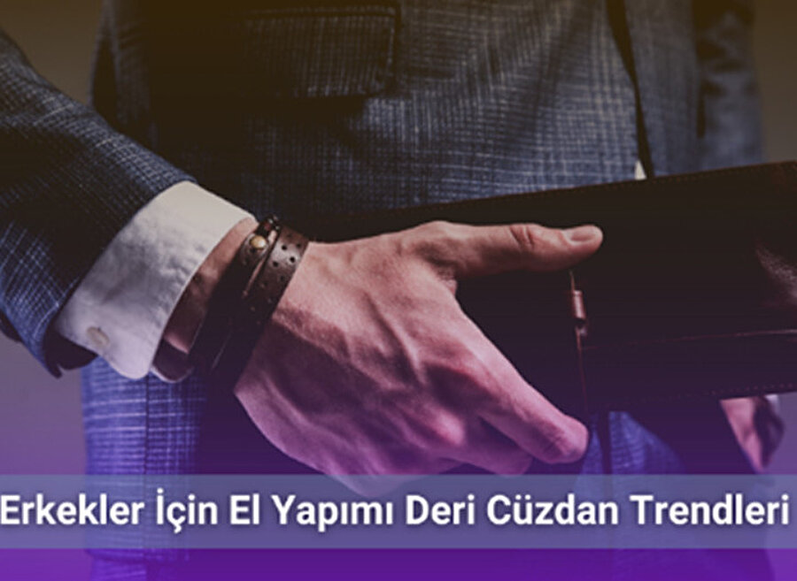 Erkeklere özel lüks el yapımı deri cüzdan