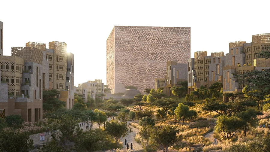 Dünyanın en büyük binası olması planlanan modüler yapı, Müslümanların kıblesi Kâbe'ye benzemesi nedeniyle eleştirilere maruz kalıyor.