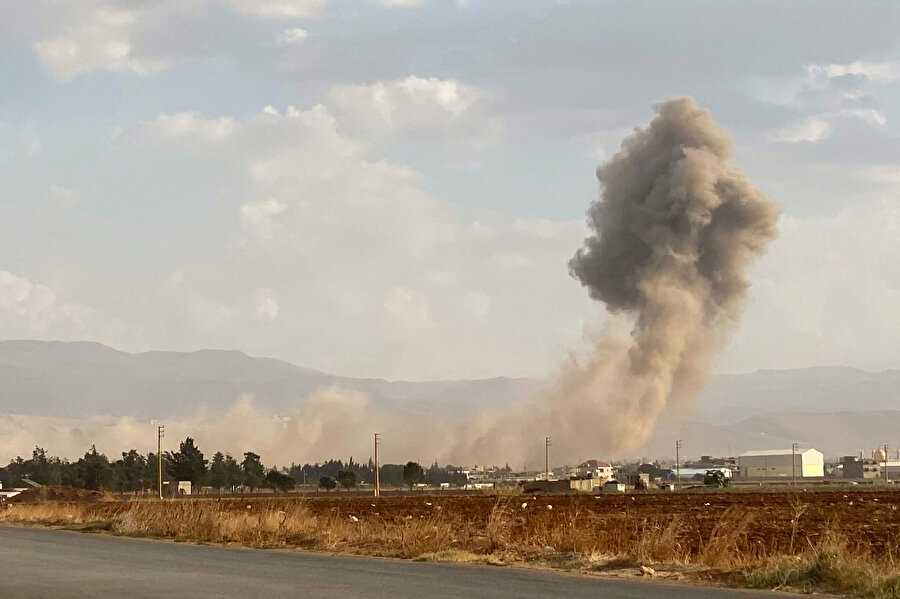 İsrail'in antik Baalbek kentini hedef alan hava saldırısının olduğu yerden dumanlar yükseliyor, 30 Ekim 2024.