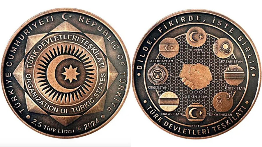 En fazla 5 bin adet üretilen hatıra paranın tedavül süresi 7 Kasım'dan itibaren 2 yıl olarak belirlendi.