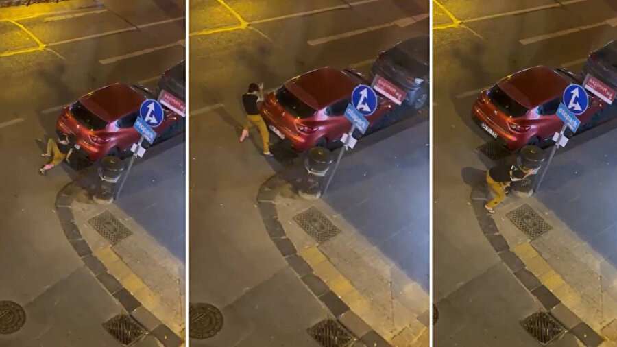 Fatih'te bir kişi kendi kendine çatışmaya girdi.