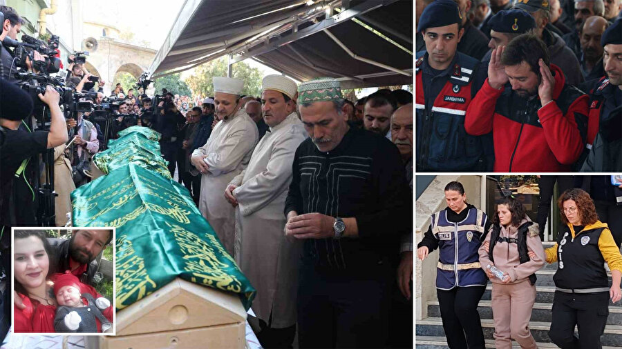 Yangında hayatını kaybeden 5 kardeş son yolculuğuna uğurlandı.