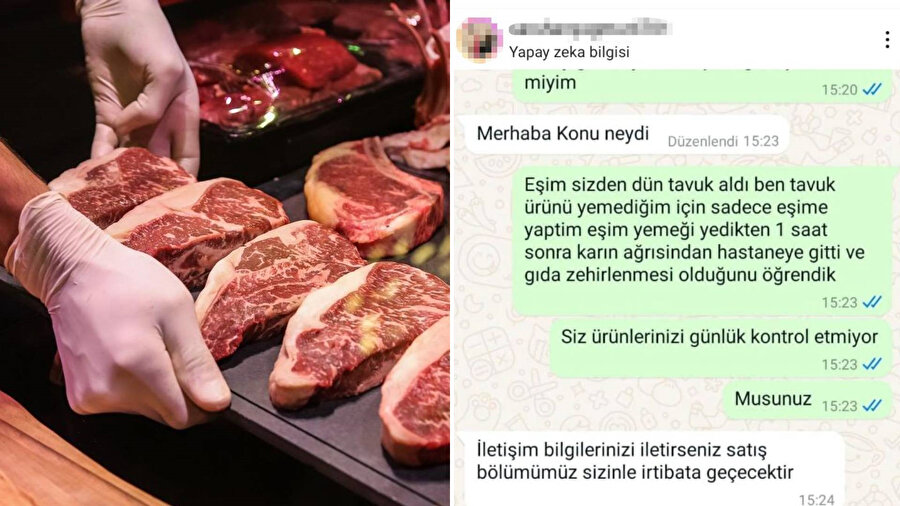 "Senden aldığım et ile zehirlendim" diyerek kasapları dolandırdılar