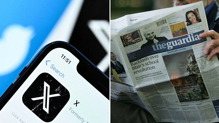 The Guardian, X'ten çekildiğini duyurdu.